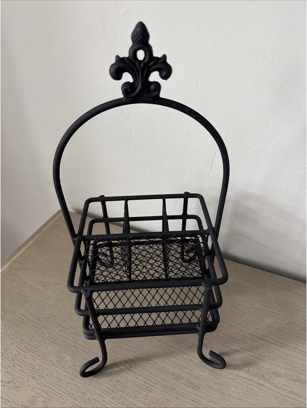 Southern Living Black Wrought Iron Caddy Rare